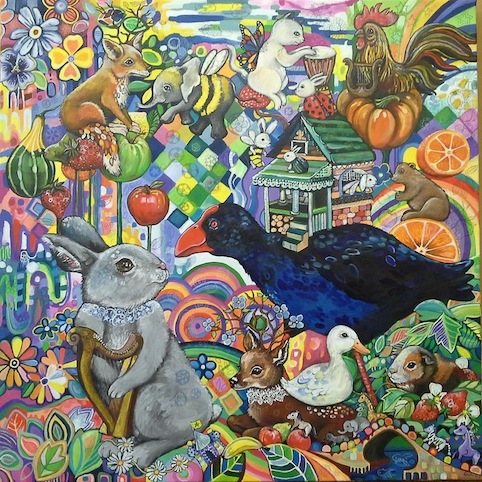 Lynda Bell | Wonder Garden|   oil on canvas | McATamney Gallery and Design Store | Geraldine NZ